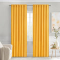 MIULEE Yellow Back Tab Blackout Curtains 72 Inches Long 2 Panels Set by MIULEE