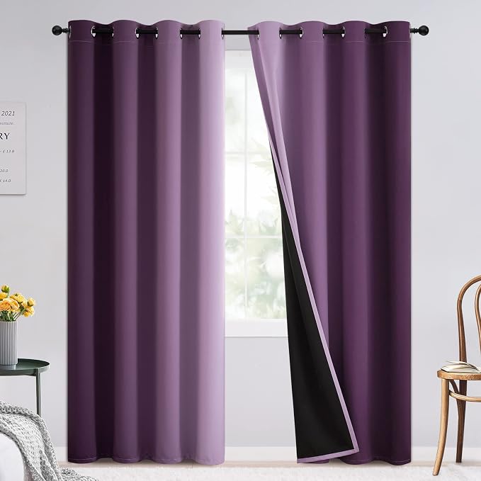 SimpleHome Blackout Curtains Ombre by SimpleHome