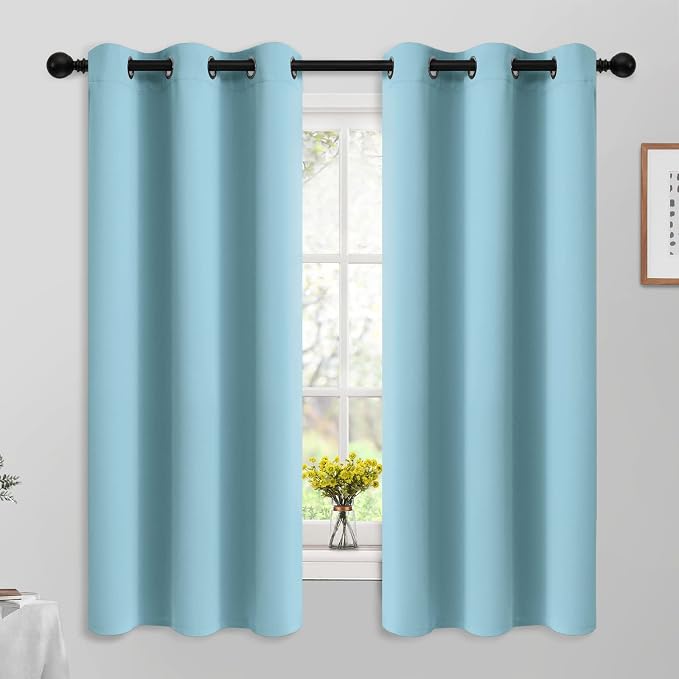Yakamok Sky Blue Blackout Curtains by Yakamok