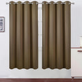 LEMOMO Blackout Curtains 66 x 72 Inch Long Brown Curtains Set of 2 Panels Room by Lemomo