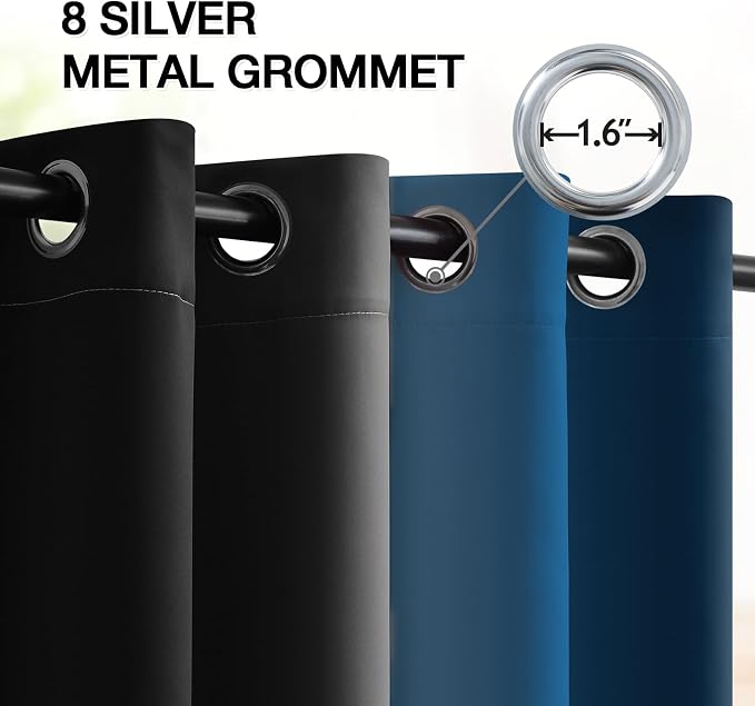 SimpleHome Ombre Room Darkening Curtains 84 inches Length - Image 3
