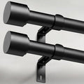 GEEBOBO 2 Pack Black Curtain Rods by GEEBOBO