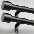 GEEBOBO 2 Pack Black Curtain Rods by GEEBOBO