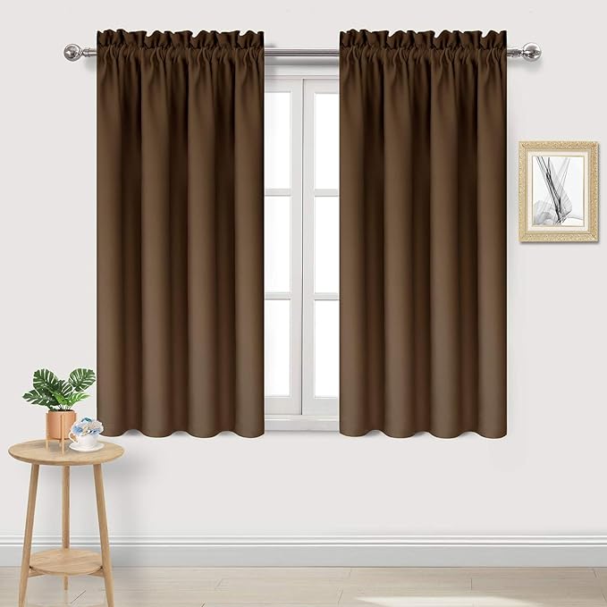 DWCN Brown Blackout Curtains for Bedroom – Rod Pocket Thermal Insulated Energy by DWCN