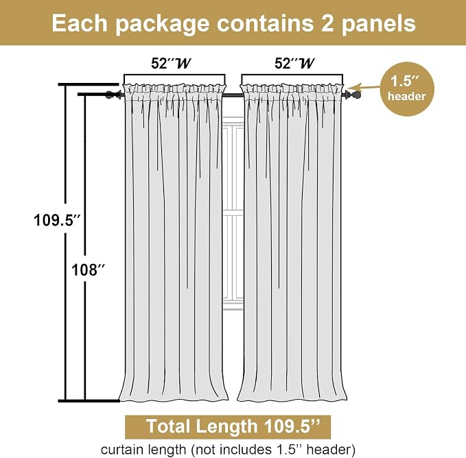 Lecloud Leia Navy Blue Sheer Curtains - Image 3
