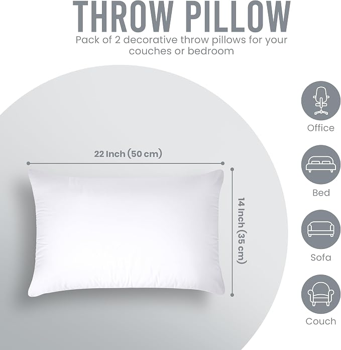 Utopia Bedding 14x22 Pillow Inserts, Sofa & Couch – Soft, Supportive & Fluffy - Image 7