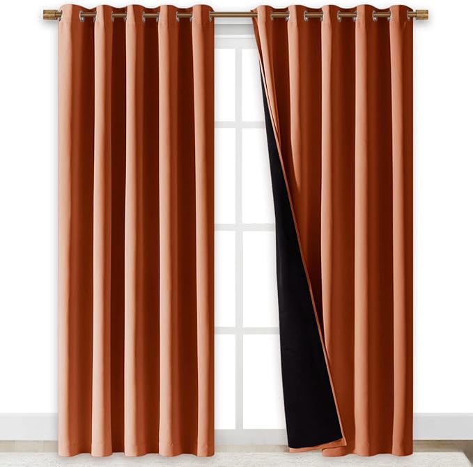 NICETOWN 100% Blackout Window Curtain Panels, Cold and Full Light Blocking - Image 2