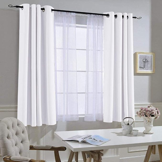 NICETOWN White Curtain Panels for Dining Room - Image 7