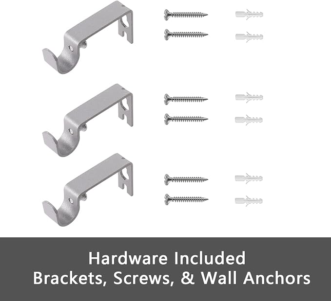 GXOACKJ Curtain Rods for windows 48 to 84-93 inch, 5/8 inch Decorative Silver - Image 6