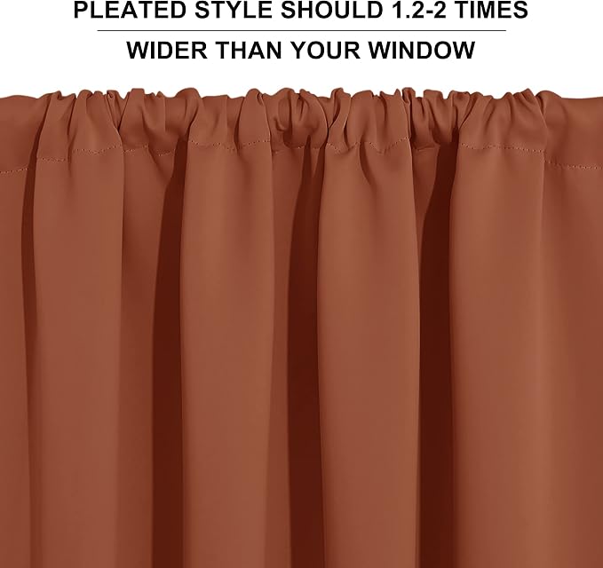 RYB HOME Blackout Curtains for Bedroom Living Room 63 inches Long, Thermal - Image 6