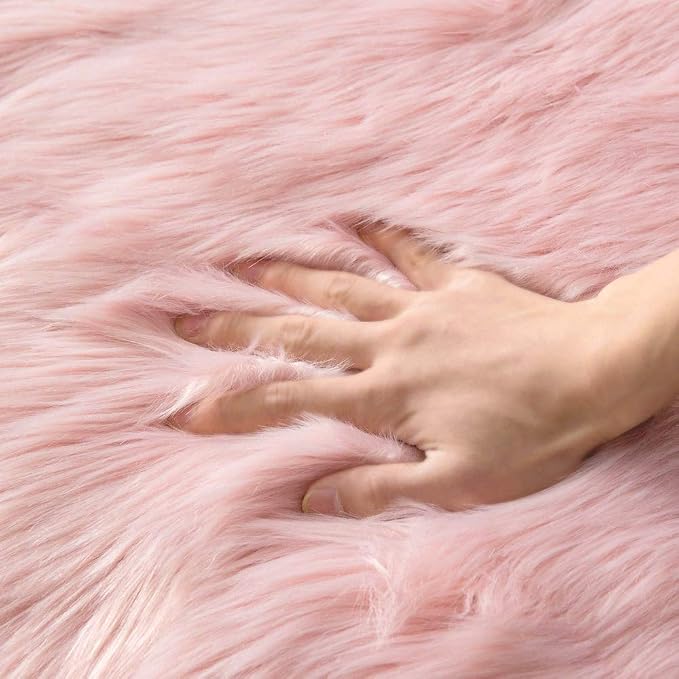 MIULEE Fluffy Rug Soft Shaggy Faux Fur Area Rug Luxury Plush Sheepskin Carpet - Image 3