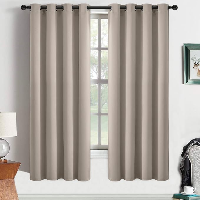 Yakamok Room Darkening Blackout Curtains Thermal Insulated Grommet Curtain by Yakamok