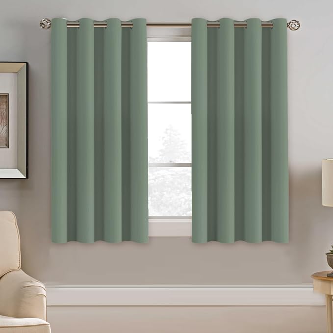 H.VERSAILTEX Blackout Curtain for Bedroom Small Window Kitchen Blackout by HVERSAILTEX