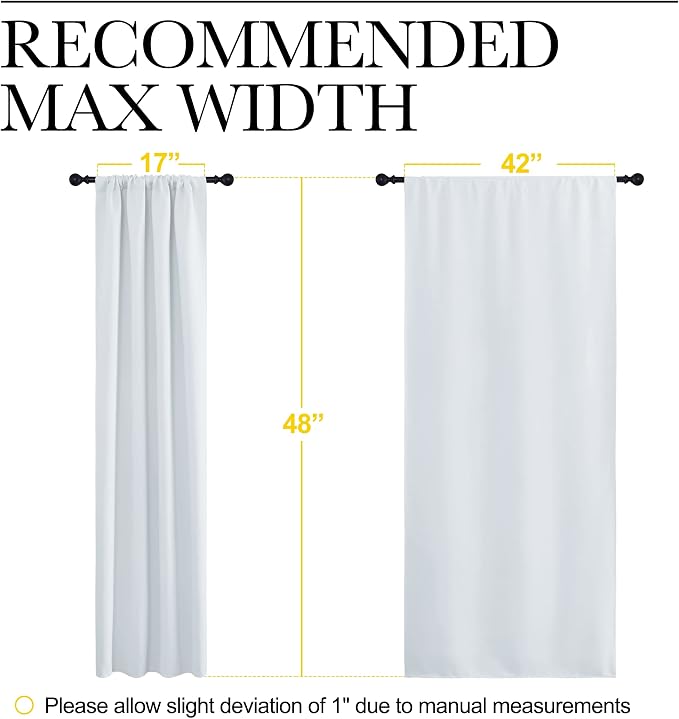 NICETOWN Greyish White Window Curtain Panels - Image 7