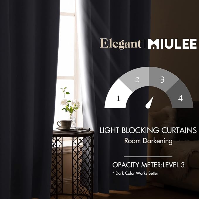 MIULEE Blackout Curtains 96 Inches Long - Image 2