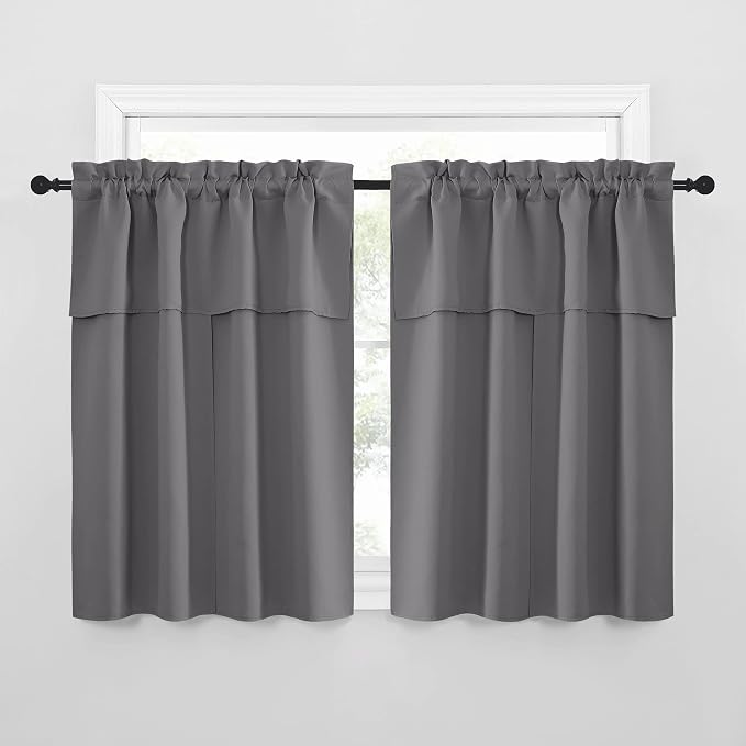 NICETOWN Short Curtains with Attached Valance - Image 6