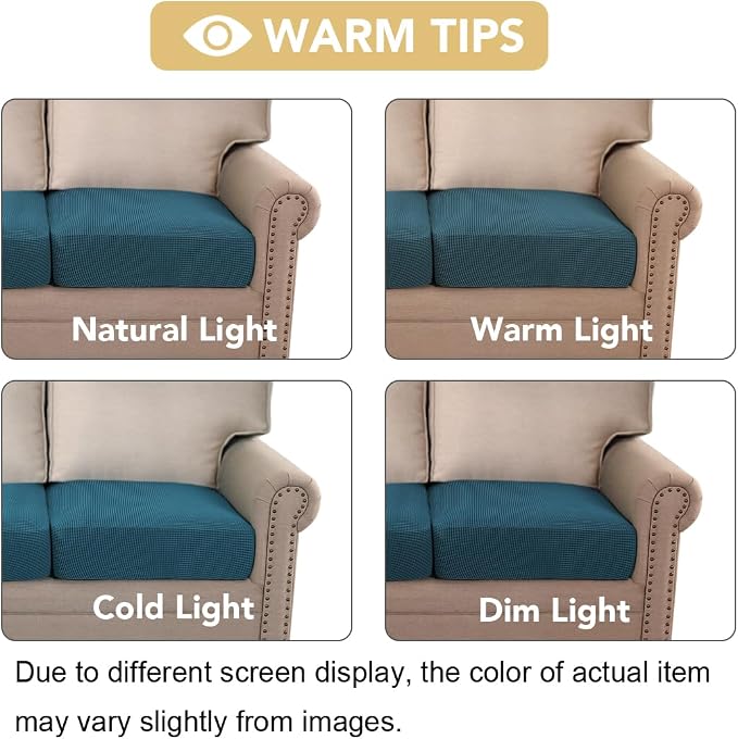 H.VERSAILTEX Super Stretch Individual Seat Cushion Covers Sofa Covers Couch - Image 7