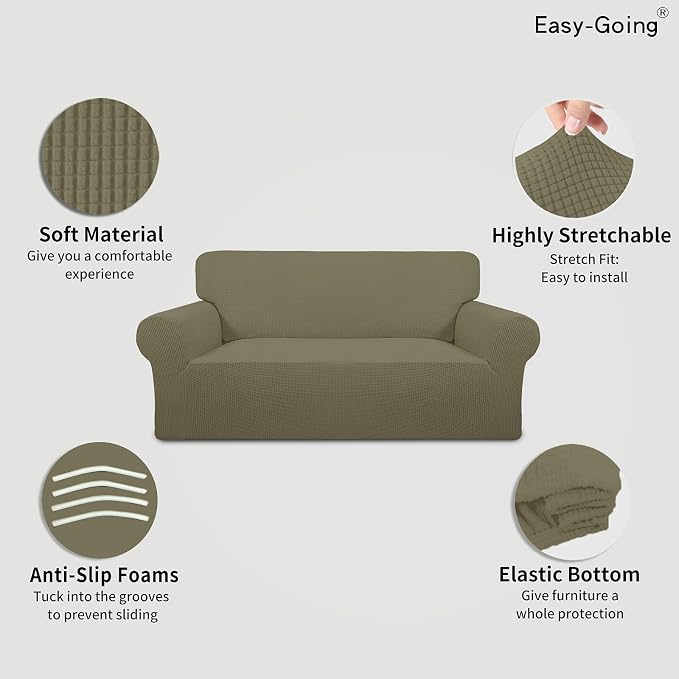 Easy-Going Stretch Oversized Loveseat Slipcover 1-Piece Sofa Cover Furniture - Image 3