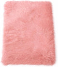Goolela Pink Fluffy Fur Rug Fuzzy Furry Faux Sheepskin Pink Carpet 2x3 by Goolela