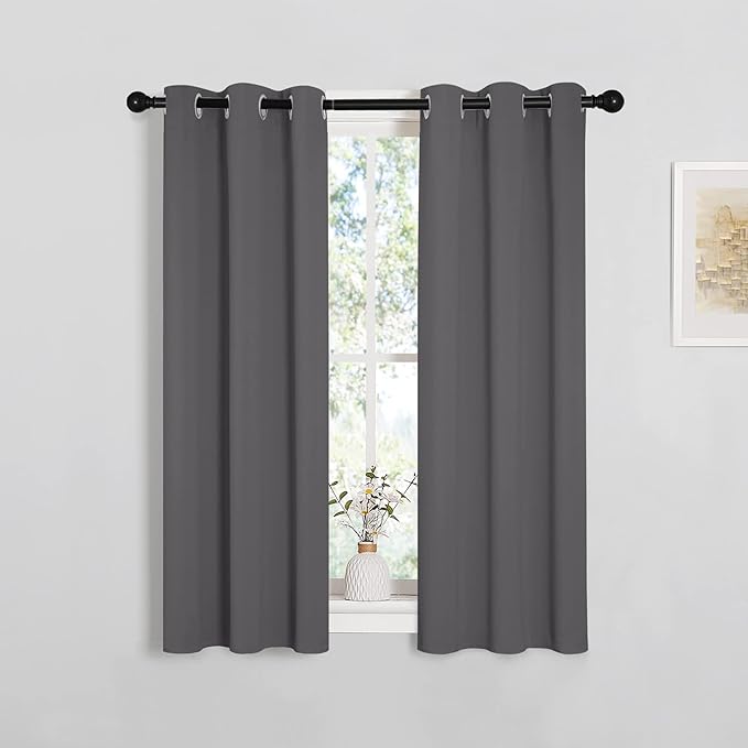 NICETOWN Grey Blackout Curtain Panels - Image 2
