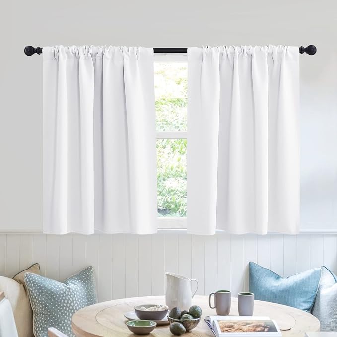RYB HOME Privacy Bathroom Window Curtains, Short Thermal Insulated Heat by RYBHOME