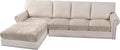 H.VERSAILTEX Velvet Stretch Sectional Couch Covers 4 Pieces Sofa Seat Cushion by HVERSAILTEX