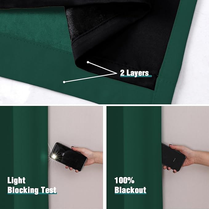 ChrisDowa 100% Blackout Curtains 102 inch Long - Image 4