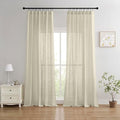 Joydeco Linen Curtains 90 Inch Length 2 Panels Set by JOYDECO