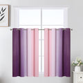 Estelar Textiler Pink and Purple Ombre Short Blackout Curtains 36 Inch Long by ESTELARTEXTILER