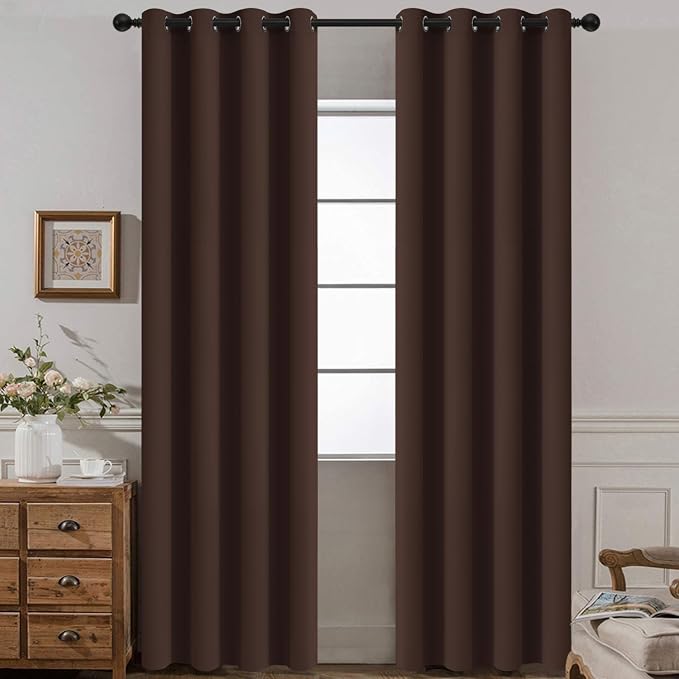 Yakamok 2 Panels Thermal Insulated Grommet Light Blocking Blackout Curtains by Yakamok