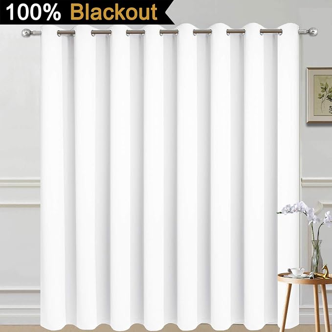 Yakamok Total Blackout Extra Wide Patio Sliding Door Curtains, Grommet Thermal - Image 2