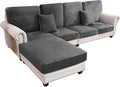 Couch Cover 4-Piece Elastic Velvet Couch Cushion Covers & Chaise Slipcovers by Taque