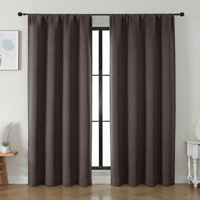Simplebrand Ava Chocolate Blackout Curtains by Simplebrand