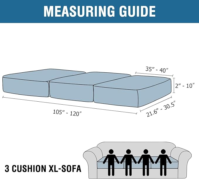 H.VERSAILTEX Velvet Stretch Couch Cushion Cover Plush Cushion Slipcover - Image 2
