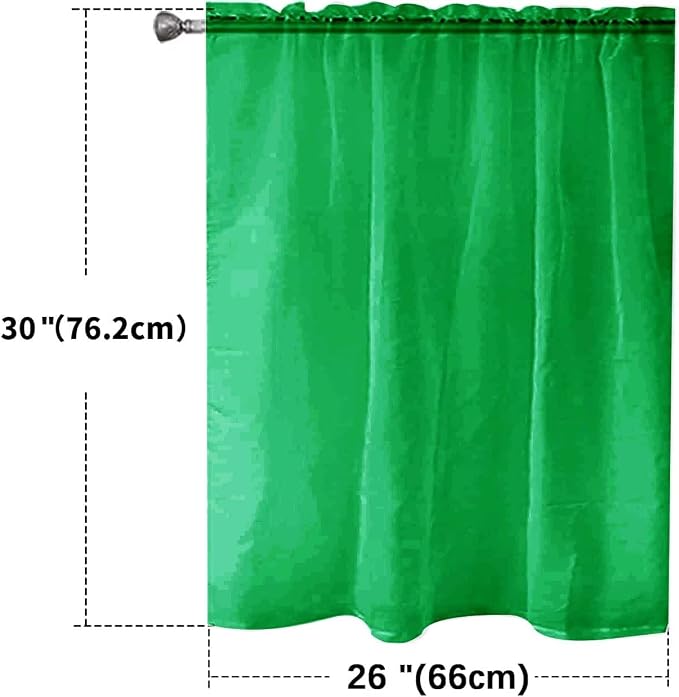 SpaceDresser Basic Rod Pocket Sheer Voile Window Curtain Panels Green 1 Pair 2 - Image 2