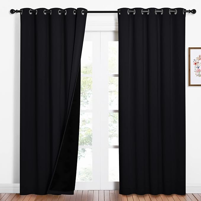 NICETOWN High-End Thermal Curtains, Full Blackout Curtains 84 inches Long by NICETOWN