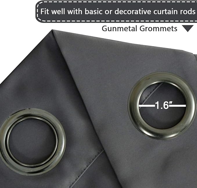 H.VERSAILTEX Blackout Patio Curtains 100 x 96 Inches - Image 3