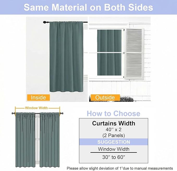 Simplebrand Ava Dark Green Blackout Curtains - Image 9