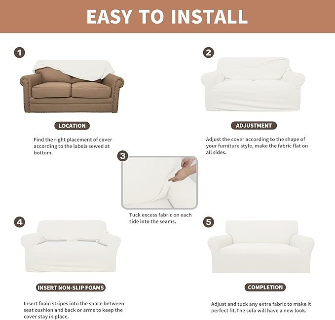 Easy-Going 100% Waterproof Oversized Chair Couch Cover, Dual Waterproof Sofa - Image 5