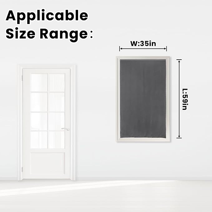 Magic Tape Stick On Curtains Window Shades Pull Down Blackout Window Cover - Image 7