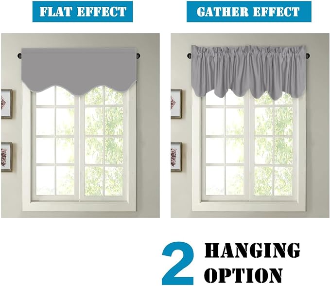 H.VERSAILTEX 4 Panels Blackout Curtain Valances - Image 6