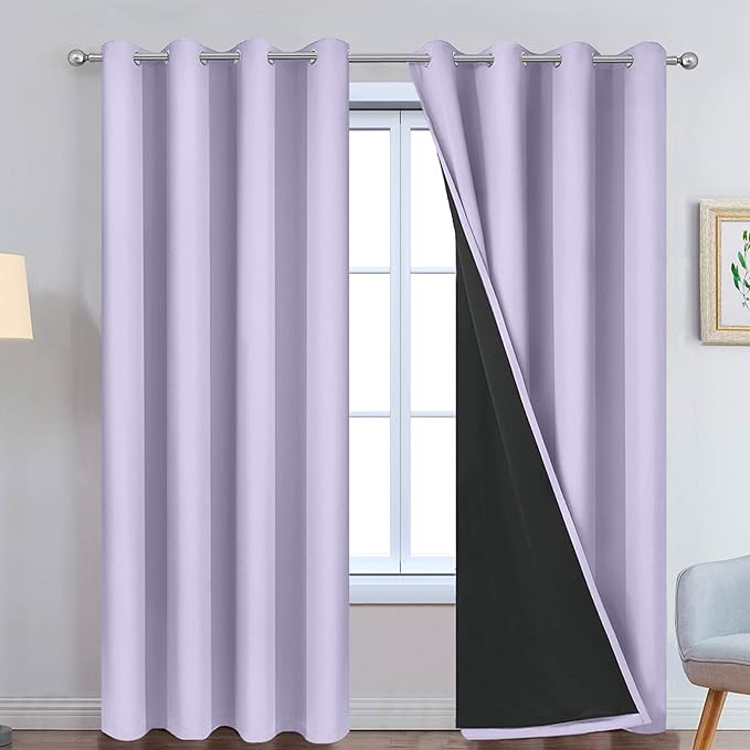 Yakamok 2 Thick Layers Completely Blackout Window Treatment Thermal Insulated by Yakamok