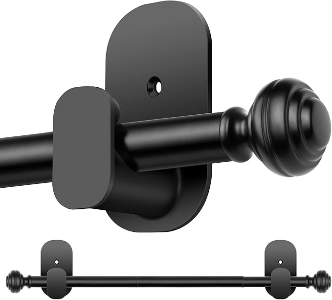 KAMANINA No Drill Curtain Rods for Windows 32 to 58 Inches, 5/8 Inch Renter by KAMANINA