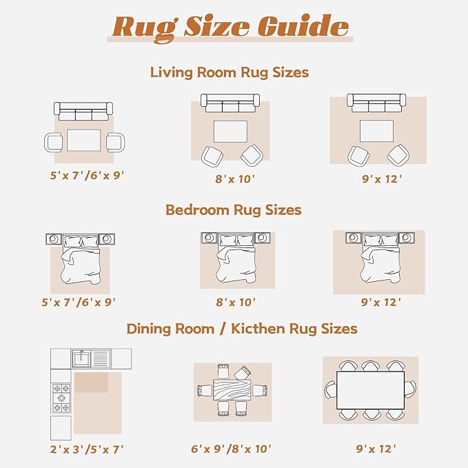 Area Rug 5x7 Washable Rug, Vintage Boho Medallion Rugs Non-Slip Soft Low Pile - Image 8