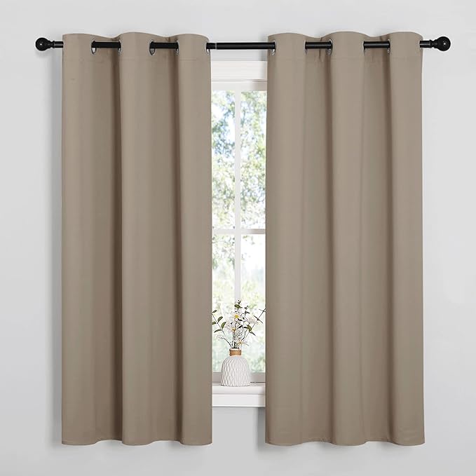 NICETOWN Window Curtain Panels, Thermal Insulated Solid Grommet Blackout by NICETOWN