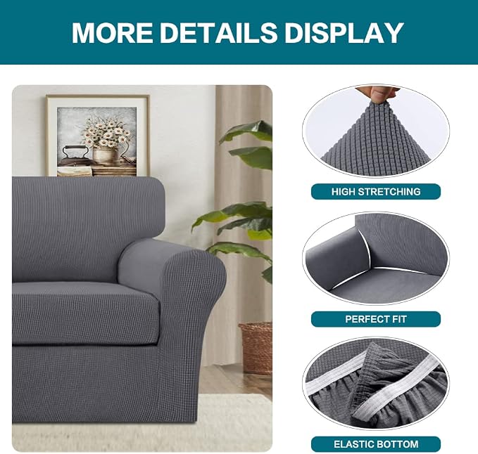 Turquoize 2 Piece Chair Covers Chair Slipcovers - Image 4