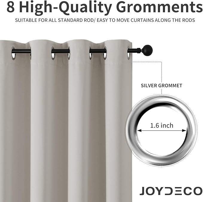 Joydeco Blackout Curtains 84 Inch Length 2 Panels Set, Thermal Insulated Long - Image 4