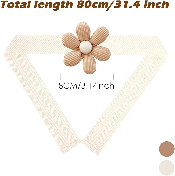 SRG 4PCS Curtain Tiebacks | Boho Flower Curtain Holdbacks | Simple Elegant - Image 6