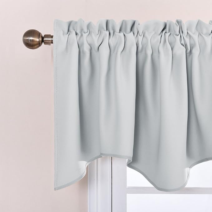 NICETOWN Blackout Valances for Windows, Farmhouse Style Rod Pocket Thermal - Image 4
