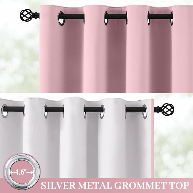 Yakamok 100% Blackout Curtain Panels 84 inches Cold and Light Blocking Drapes - Image 2